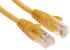Decelect Cat5e Ethernet Cable, RJ45 to RJ45, U/UTP Shield, Yellow PVC Sheath, 1m