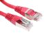 Decelect Cat5e Male RJ45 to Male RJ45 Ethernet Cable, U/UTP, Red PVC Sheath, 2m
