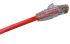 Decelect Cat5 Male RJ45 to Male RJ45 Ethernet Cable, F/UTP Shield, Red PVC Sheath, 0.5m