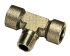 Legris Brass Pipe Fitting, Tee Threaded Branch Tee, Female BSPP 1/8in to Female BSPP 1/8in