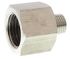 Legris Stainless Steel Pipe Fitting, Straight Hexagon Increaser, Male R 1/4in x Female G 1/2in