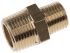 Legris Brass Pipe Fitting, Straight Threaded Adapter, Male R 3/4in to Male R 1/4in