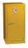 RS PRO Yellow Steel Lockable 1 Door Hazardous Substance Cabinet, 915mm x 459mm x 459mm
