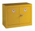 RS PRO Yellow Steel Lockable 2 Door Hazardous Substance Cabinet, 712mm x 915mm x 459mm