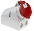 MENNEKES IP44 Red Wall Mount 7P Right Angle Socket, Rated At 32A, 415 V