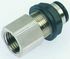 Legris LF3000 Series Bulkhead Threaded-to-Tube Adaptor, G 1/4 Female to Push In 4 mm, Threaded-to-Tube Connection Style