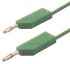 Cable de prueba con conector de 4 mm  Hirschmann de color Verde, Macho-Macho, 60V dc, 32A, 1m