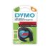 Cinta para impresora de etiquetas Dymo, color Negro sobre fondo Rojo, 1 Roll, para usar con Dymo Letratag LT100H, Dymo