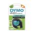 Dymo Black on Green Label Printer Tape, 4 m Length, 12 mm Width