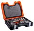 Bahco 91-Piece Socket Set, 1/2 in, 1/4 in Square Drive, 4 → 32mm Socket