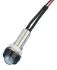 Oxley Blue Panel Mount Indicator, 12V, 8mm Mounting Hole Size, Lead Wires Termination, IP68