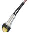 Oxley LED Schalttafel-Anzeigelampe Gelb 110V ac, Montage-Ø 8mm, Leiter