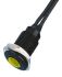 Oxley Yellow Panel Mount Indicator, 110V ac, 10.2mm Mounting Hole Size, Lead Wires Termination, IP66