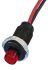 Oxley Red Panel Mount Indicator, 10.2mm Mounting Hole Size, Lead Wires Termination