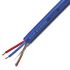 Van Damme Screened Microphone Cable, 0.22 mm² CSA, 6.35mm od, 100m, Blue