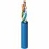 5e kategóriájú kábel U/UTP LSZH, Kék, 0.2 mm², 300 V hossz: 305m