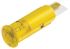 Indicador LED de color Amarillo, lente enrasada, Ø de montaje 6mm, 24 → 28V, 10mA