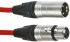 Van Damme Male 3 Pin XLR to Female 3 Pin XLR Cable, Red, 5m