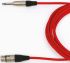 Van Damme Female 3 Pin XLR to Male 6.35mm Mono Jack  Cable, Red, 5m