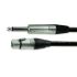 Van Damme Female 3 Pin XLR to Male 6.35mm Mono Jack  Cable, Black, 5m