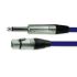 Van Damme Female 3 Pin XLR to Male 6.35mm Mono Jack Cable, Blue, 5m