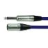 XLR-kábel, 3 érintkezős XLR 6,35 mm-es mono jack, 5m, Kék