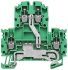 Weidmuller WDK Series Green/Yellow PE Terminal, 2.5mm², Double-Level, Screw Termination, ATEX, IECEx