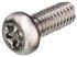 Yahata Neji Chrome Plated Pan Steel Tamper Proof Security Screw, M4 x 8mm