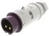 MENNEKES IP44 Purple Cable Mount 2P Industrial Power Plug, Rated At 16A, 20 → 25 V