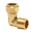 Pegler Yorkshire Brass Compression Fitting, Elbow Coupler