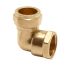 Pegler Yorkshire 15mm x 1/2 in BSPP Female Elbow Coupler Brass Compression Fitting