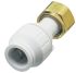 Adaptateur de robinet Droit John Guest Conduit compatible 22mm, filetage 3/4pouce
