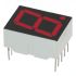 Display LED 7 segmentos de segmentos Broadcom de 1 caract., Rojo, Vf= 1,7 V, cátodo común, mont. pasante