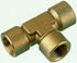 Legris Brass Pipe Fitting, Tee Threaded Equal Tee, Female BSPP 3/4in to Female BSPP 3/4in