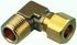 Legris Brass Pipe Fitting, 90° Compression Elbow, Male R 1/2in to Female 12mm
