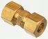 Legris Brass Pipe Fitting, Straight Compression Union, Female to Female 12mm