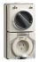 Clipsal Electrical IP66 Grey Surface Mount 2P + E Industrial Power Socket, Rated At 10A, 250 V