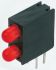 PCB LED indikátor barva Červená Pravý úhel Průchozí otvor 2 LED 60 ° 2.5 V Kingbright