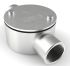 RS PRO Through Box, Conduit Fitting, 25mm Nominal Size, 316 Stainless Steel, Silver IP67 rating