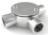 RS PRO 3 Way Tee Box, Conduit Fitting, 25mm Nominal Size, 316 Stainless Steel, Silver