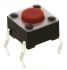 TE Connectivity Taster Einpoliger Ein/Aus-Schalter (SPST), Durchsteckmontage 50 mA @ 24 V dc Tastend 0.7mm Knopf Rot,