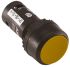 ABB Compact Yellow Non-Illuminated Push Button, 22mm Cutout, Momentary Actuation, NO, Round Style