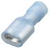 Nichifu TMEDN Blue Insulated Male Spade Connector, Receptacle, 0.25 x 0.032in Tab Size, 2mm² to 2mm²