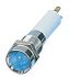 Indicador LED CML Innovative Technologies, Azul, lente rebajada, marco Cromo, Ø montaje 8mm, 12V, 19mA