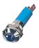 Indicador LED CML Innovative Technologies, Azul, lente prominente, marco Cromo, Ø montaje 8mm, 12V, 19mA