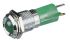 Indicador LED CML Innovative Technologies, Verde, lente prominente, marco Cromo, Ø montaje 14mm, 12V