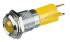 Indicador LED CML Innovative Technologies, Amarillo, lente prominente, marco Cromo, Ø montaje 14mm, 12V