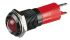 Indicador LED CML Innovative Technologies, Rojo, lente prominente, marco Negro, Ø montaje 14mm, 12V