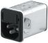 Schurter, C14 IEC Gerätestecker mit Filter, 4301.6004, 5 x 20mm, Ohne, Lötanschluss, 6A, 250 V ac, Snap-In