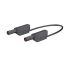 Cable de prueba con conector de 4 mm Staubli de color Negro, Macho-Macho, 1 kV, 15A, 250mm